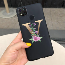Load image into Gallery viewer, Luxury Letters Case For Xiaomi Redmi 9C 9 C NFC Case Shockproof Bumper Soft Phone Case For Redmi 9 9c 9a Redmi9A 9C 9 Back Cover Alphabet Soft Matte Liquid Silicone Slim Phone Case
