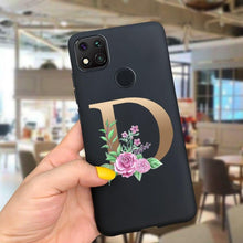 Load image into Gallery viewer, Luxury Letters Case For Xiaomi Redmi 9C 9 C NFC Case Shockproof Bumper Soft Phone Case For Redmi 9 9c 9a Redmi9A 9C 9 Back Cover Alphabet Soft Matte Liquid Silicone Slim Phone Case
