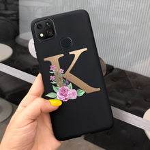 Load image into Gallery viewer, Luxury Letters Case For Xiaomi Redmi 9C 9 C NFC Case Shockproof Bumper Soft Phone Case For Redmi 9 9c 9a Redmi9A 9C 9 Back Cover Alphabet Soft Matte Liquid Silicone Slim Phone Case
