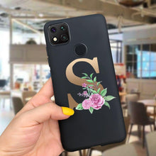 Load image into Gallery viewer, Luxury Letters Case For Xiaomi Redmi 9C 9 C NFC Case Shockproof Bumper Soft Phone Case For Redmi 9 9c 9a Redmi9A 9C 9 Back Cover Alphabet Soft Matte Liquid Silicone Slim Phone Case
