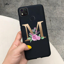 Load image into Gallery viewer, Luxury Letters Case For Xiaomi Redmi 9C 9 C NFC Case Shockproof Bumper Soft Phone Case For Redmi 9 9c 9a Redmi9A 9C 9 Back Cover Alphabet Soft Matte Liquid Silicone Slim Phone Case
