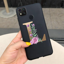 Load image into Gallery viewer, Luxury Letters Case For Xiaomi Redmi 9C 9 C NFC Case Shockproof Bumper Soft Phone Case For Redmi 9 9c 9a Redmi9A 9C 9 Back Cover Alphabet Soft Matte Liquid Silicone Slim Phone Case

