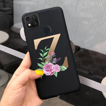 Load image into Gallery viewer, Luxury Letters Case For Xiaomi Redmi 9C 9 C NFC Case Shockproof Bumper Soft Phone Case For Redmi 9 9c 9a Redmi9A 9C 9 Back Cover Alphabet Soft Matte Liquid Silicone Slim Phone Case
