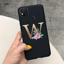 Load image into Gallery viewer, Luxury Letters Case For Xiaomi Redmi 9C 9 C NFC Case Shockproof Bumper Soft Phone Case For Redmi 9 9c 9a Redmi9A 9C 9 Back Cover Alphabet Soft Matte Liquid Silicone Slim Phone Case
