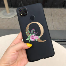 Load image into Gallery viewer, Luxury Letters Case For Xiaomi Redmi 9C 9 C NFC Case Shockproof Bumper Soft Phone Case For Redmi 9 9c 9a Redmi9A 9C 9 Back Cover Alphabet Soft Matte Liquid Silicone Slim Phone Case

