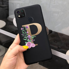 Load image into Gallery viewer, Luxury Letters Case For Xiaomi Redmi 9C 9 C NFC Case Shockproof Bumper Soft Phone Case For Redmi 9 9c 9a Redmi9A 9C 9 Back Cover Alphabet Soft Matte Liquid Silicone Slim Phone Case
