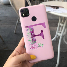 Load image into Gallery viewer, Luxury Letters Case For Xiaomi Redmi 9C 9 C NFC Case Shockproof Bumper Soft Phone Case For Redmi 9 9c 9a Redmi9A 9C 9 Back Cover Alphabet Soft Matte Liquid Silicone Slim Phone Case

