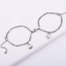 Load image into Gallery viewer, Luxury Magnet Attract Couples Bracelet Stainless Steel Chain Bracelets Charm Jewelry Matching Relationship Bracelets For Boyfriend And Girlfriend Stainless Steel His And Her Love Distance Promise Bracelets For Couples
