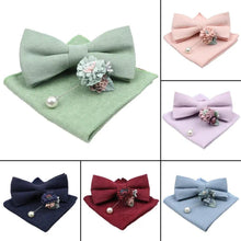 Load image into Gallery viewer, Luxury Men Cotton Colorful Bowtie Elegant Design Perfect Gifts For Men Fashionable Party Bowtie
