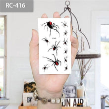 Load image into Gallery viewer, Luxury Men Women 3D Tattoo Waterproof Spider Sticker Realistic Design For Party Halloween
