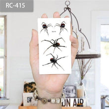 Load image into Gallery viewer, Luxury Men Women 3D Tattoo Waterproof Spider Sticker Realistic Design For Party Halloween
