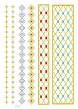 Load image into Gallery viewer, Luxury Metallic Temporary Tattoo Gold Silver Flower Sticker Long Lasting Gold Design For Womens
