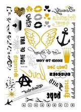 Load image into Gallery viewer, Luxury Metallic Temporary Tattoo Gold Silver Flower Sticker Long Lasting Gold Design For Womens
