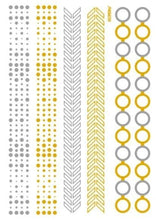 Load image into Gallery viewer, Luxury Metallic Temporary Tattoo Gold Silver Flower Sticker Long Lasting Gold Design For Womens
