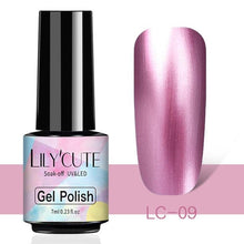 Load image into Gallery viewer, Luxury Metallic Womens Nail Polish Silver Rose Permanent UV Gel Nail Varnish Elegant Luxury Metal Effect More Collor For Girls
