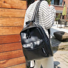 Load image into Gallery viewer, Luxury Modern Women Unique Style Women Backpack Leather School Bag For Teengers Gilrs Large capacity PU Travel backpack
