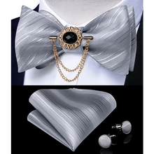 Load image into Gallery viewer, Luxury Pink Solid Men Bow Tie Silk Business Wedding Elegant Bowtie For Men Unique Desing For Every Occasion
