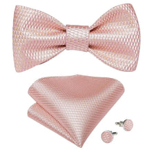 Load image into Gallery viewer, Luxury Pink Solid Men Bow Tie Silk Business Wedding Elegant Bowtie For Men Unique Desing For Every Occasion
