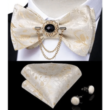 Load image into Gallery viewer, Luxury Pink Solid Men Bow Tie Silk Business Wedding Elegant Bowtie For Men Unique Desing For Every Occasion
