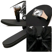 Load image into Gallery viewer, Luxury Shiny Rhinestone Summer Cute Bowtie Decorate Non-Slip Sandals Slipper Flats Mules Casual Fashion Beach Flip Flops Bow Sandals Rubber Flat Summer Beach Rain Shoes
