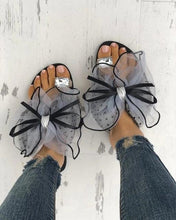 Load image into Gallery viewer, Luxury Shiny Rhinestone Summer Cute Bowtie Decorate Non-Slip Sandals Slipper Flats Mules Casual Fashion Beach Flip Flops Bow Sandals Rubber Flat Summer Beach Rain Shoes
