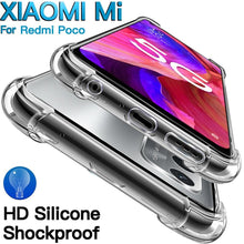 Load image into Gallery viewer, Luxury Silicone Cover For Clear Case Xiaomi Mi Redmi Note 11 Pro 7 8 9 10 9s 10s 11s Poco F3 M3 M4 X3 X4 Pro 12 11t 12x Shockproof Thin Soft Transparent Protective Case Flexible Transparent Mobile Phone Case
