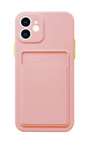 Load image into Gallery viewer, Luxury Silicone Phone Case for iphone 13 Pro Max 12 11 X XS XR Card Holder Wallet Soft Cover Cute Back Storage Stylish Silicone Case Smartphone Case
