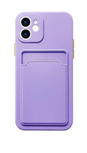 Load image into Gallery viewer, Luxury Silicone Phone Case for iphone 13 Pro Max 12 11 X XS XR Card Holder Wallet Soft Cover Cute Back Storage Stylish Silicone Case Smartphone Case
