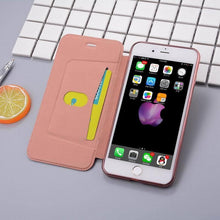 Load image into Gallery viewer, Luxury Slim Leather Wallet Flip Case For iPhone 14 Pro 13 12 Card Holder Cover Shock-Absorption Anti-Scratch Bumper Back Cover for New iPhone
