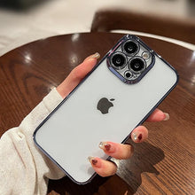 Load image into Gallery viewer, Luxury Square Transparent Case For iPhone  11 Pro Max Mini XR X XS Max 8 7 Plus Silicone Cover Protection Non-Yellowing Shockproof Phone Case for iPhone Elegant Transaprent Design For Iphone
