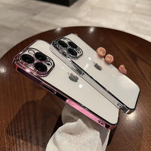 Load image into Gallery viewer, Luxury Square Transparent Case For iPhone  11 Pro Max Mini XR X XS Max 8 7 Plus Silicone Cover Protection Non-Yellowing Shockproof Phone Case for iPhone Elegant Transaprent Design For Iphone
