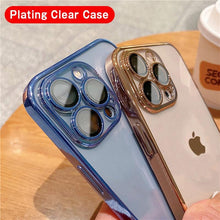 Load image into Gallery viewer, Luxury Square Transparent Case For iPhone  11 Pro Max Mini XR X XS Max 8 7 Plus Silicone Cover Protection Non-Yellowing Shockproof Phone Case for iPhone Elegant Transaprent Design For Iphone
