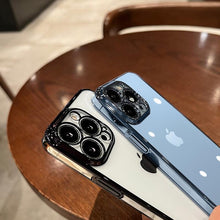 Load image into Gallery viewer, Luxury Square Transparent Case For iPhone  11 Pro Max Mini XR X XS Max 8 7 Plus Silicone Cover Protection Non-Yellowing Shockproof Phone Case for iPhone Elegant Transaprent Design For Iphone
