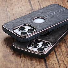 Load image into Gallery viewer, Luxury Texture Leather Case for iPhone 14 Pro MAX Plus Case With Hole Silicone Full Protection Back Cover Thin Flexible Soft Grip Luxury PU Leather Cover  Durable Anti-Scratch Full Phone Cases
