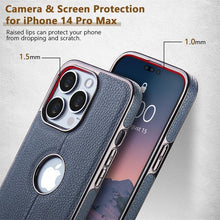Load image into Gallery viewer, Luxury Texture Leather Case for iPhone 14 Pro MAX Plus Case With Hole Silicone Full Protection Back Cover Thin Flexible Soft Grip Luxury PU Leather Cover  Durable Anti-Scratch Full Phone Cases
