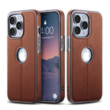 Load image into Gallery viewer, Luxury Texture Leather Case for iPhone 14 Pro MAX Plus Case With Hole Silicone Full Protection Back Cover Thin Flexible Soft Grip Luxury PU Leather Cover  Durable Anti-Scratch Full Phone Cases
