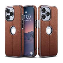 Load image into Gallery viewer, Luxury Texture Leather Case for iPhone 14 Pro MAX Plus Case With Hole Silicone Full Protection Back Cover Thin Flexible Soft Grip Luxury PU Leather Cover  Durable Anti-Scratch Full Phone Cases

