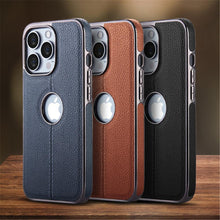 Load image into Gallery viewer, Luxury Texture Leather Case for iPhone 14 Pro MAX Plus Case With Hole Silicone Full Protection Back Cover Thin Flexible Soft Grip Luxury PU Leather Cover  Durable Anti-Scratch Full Phone Cases
