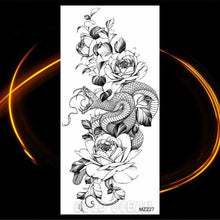 Load image into Gallery viewer, Luxury Tiger Temporary Tattoos Fox Wolf Fake Tattoo Sticker Realistic Black Animal Temporary Tattoo Stickers For Mens
