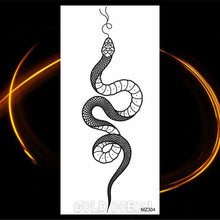 Load image into Gallery viewer, Luxury Tiger Temporary Tattoos Fox Wolf Fake Tattoo Sticker Realistic Black Animal Temporary Tattoo Stickers For Mens
