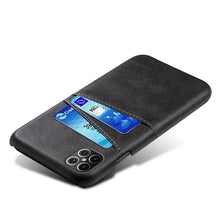 Load image into Gallery viewer, Luxury Ultra-thin Leather Case for IPhone 13 12 Pro Max Cover Card Holder for 14 Plus Cases Classic 2 Card Holders Elegant Business iphone Case 2 Card Slots Phone Case
