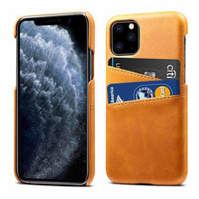 Load image into Gallery viewer, Luxury Ultra-thin Leather Case for IPhone 13 12 Pro Max Cover Card Holder for 14 Plus Cases Classic 2 Card Holders Elegant Business iphone Case 2 Card Slots Phone Case
