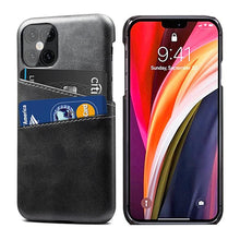 Load image into Gallery viewer, Luxury Ultra-thin Leather Case for IPhone 13 12 Pro Max Cover Card Holder for 14 Plus Cases Classic 2 Card Holders Elegant Business iphone Case 2 Card Slots Phone Case
