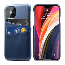 Load image into Gallery viewer, Luxury Ultra-thin Leather Case for IPhone 13 12 Pro Max Cover Card Holder for 14 Plus Cases Classic 2 Card Holders Elegant Business iphone Case 2 Card Slots Phone Case
