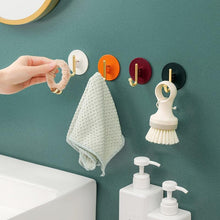 Load image into Gallery viewer, Luxury Wall Hooks Without Punching Self-Adhesive Suitable for Kitchen and Bathroom key Holder Seamless Hooks Behind The Door Wall Mounted Coat Rack Plastic Hook Home Decorative Small Hooks for Hanging Hat Coats Towel Jacket
