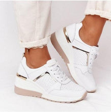 Load image into Gallery viewer, Luxury White Womens Casual Shoes Height Increasing Sport Shoes Air Cushion Comfortable Sneakers Vulcanized Shoes Womens Platform Slip-on High Top Sneakers
