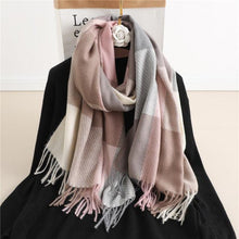 Load image into Gallery viewer, Winter  Long Plaid Headwear Scarf Warm Shawls Cashmere Female Scarfs Scarves Lady Tassel Shawl Wraps For Women
