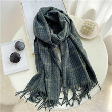 Load image into Gallery viewer, Winter  Long Plaid Headwear Scarf Warm Shawls Cashmere Female Scarfs Scarves Lady Tassel Shawl Wraps For Women
