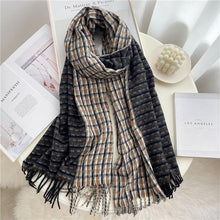 Load image into Gallery viewer, Winter  Long Plaid Headwear Scarf Warm Shawls Cashmere Female Scarfs Scarves Lady Tassel Shawl Wraps For Women
