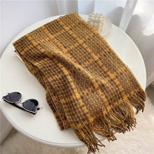 Load image into Gallery viewer, Winter  Long Plaid Headwear Scarf Warm Shawls Cashmere Female Scarfs Scarves Lady Tassel Shawl Wraps For Women
